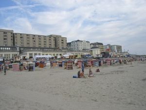 Blick auf die Promenade von Borkum.